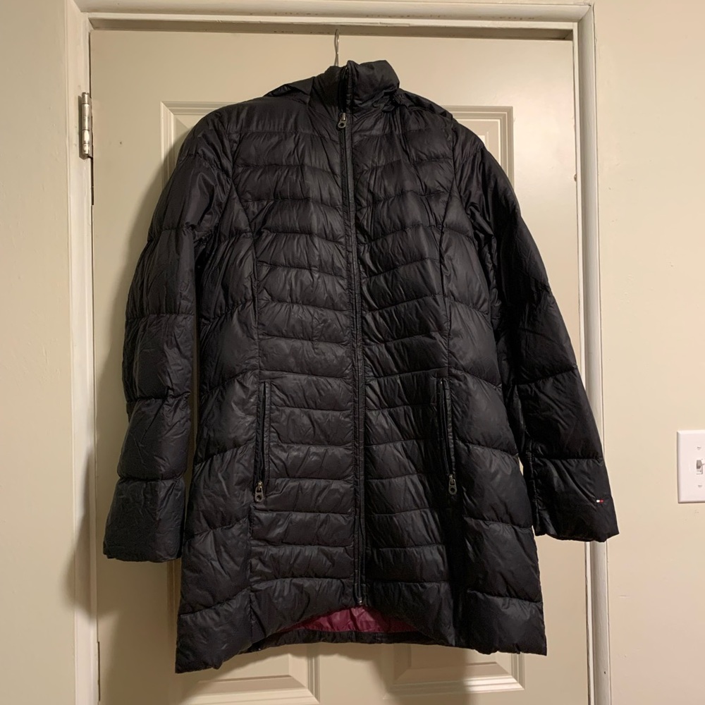 Tommy Hilfiger Down Filled Navy Puffer Jacket Coat Women’s size Medium